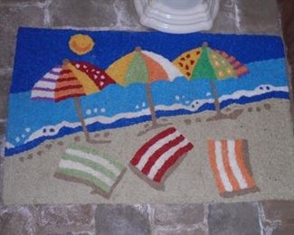 Beach bath mat