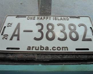 Aruba car licences plate