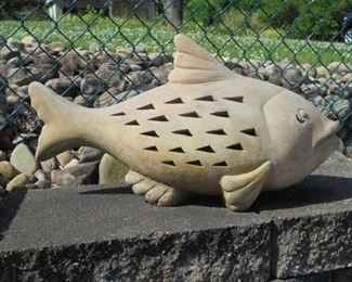 Concrete pool accessory fish
