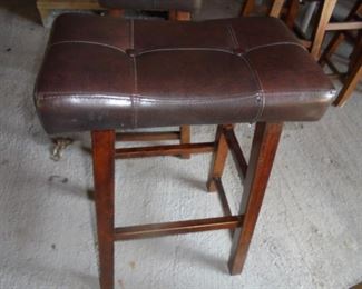 1 of 8 leather bar stools no rips or tears 