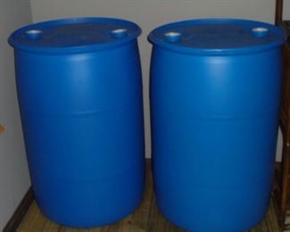 2 - 55 gal drums of water