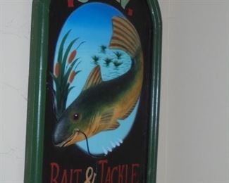 Open bait & tackle wall decor