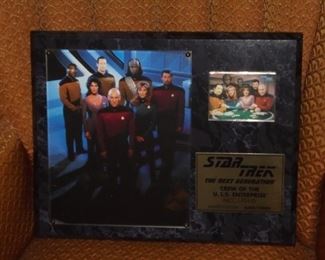 Star Trek Plaque Nesxt Generation drew of the USS Enterprise - NCC-1701-D  Limited edition 6385/10000