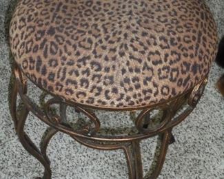 Matching  leopard print stool 