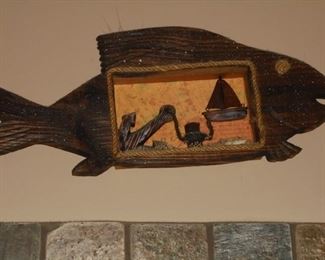 Decorative wood fish