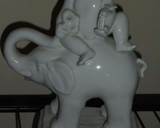 White porcelain elephant