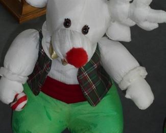 1 of 2 stuffed Christmas reindeer 