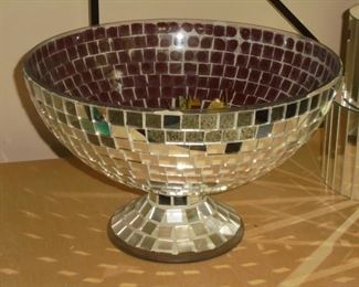 Cut glass mirror ball bowl