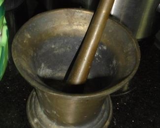 Brass mortar & pestle