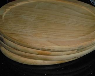 4 wood plate warmers