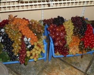 Plastic fruit decorations