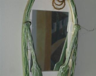 Green boat mirror