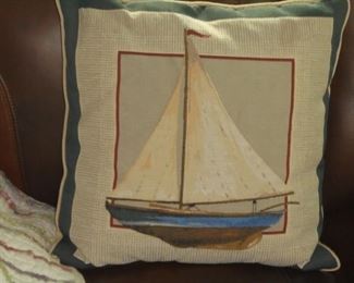 1 of 2 sail boat pillows