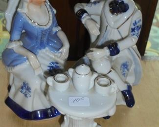 Blue George & Martha fine porcelain  limited edition  tea  time  3 pcs