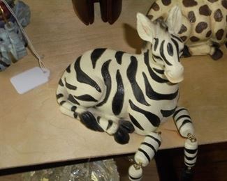 Cast giraffe & zebra decorations