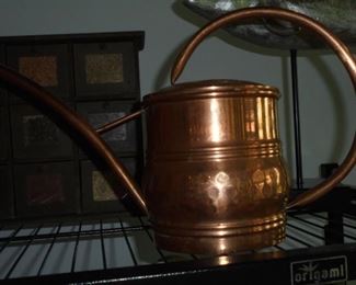 Copper plant watering can
