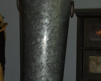Decorative galvanized vase
