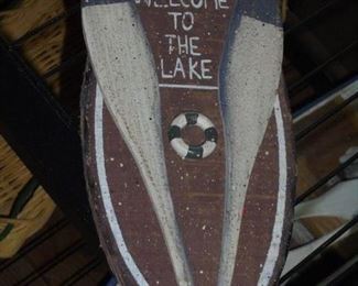 Wall hanging 'Welcome to the Lake'