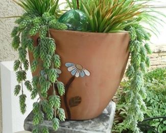 1 of 2 decorative greenery in pot
