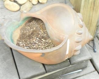 1 of 3 outside clay shell pots