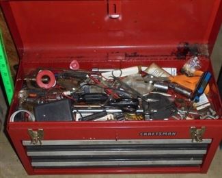Craftsman tool box w/tools and stuff