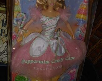 NIB Peppermint Candy Cane Barbie collectors edition form the Nutcracker  2002