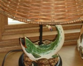 Green fish lamp