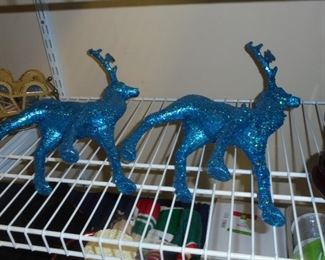 Pair blue reindeer