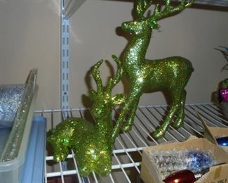 Pair green reindeer