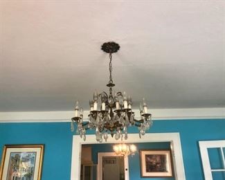 Two vintage chandeliers 