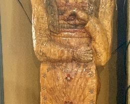large hand carved statue