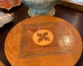 Inlaid turntable ( signed on the underside by maker) small is available