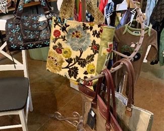 ladies designer handbags ( rack is also for sale)