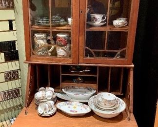 small little drop front secretary cabinet