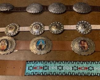 Beautiful selection of concho belts