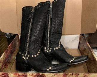 Old Gringo black leather boots size 8.5