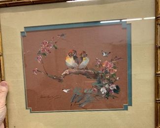 Hsiao-Hsia Tsai Hobbs signed painting birds