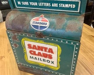 Vintage Standard Oil Santa Claus Indiana Mailbox, letters to Santa