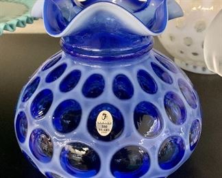 Fenton coin spot blue lamp shade SOLD