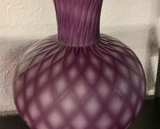 Mt Washington cut Velvet vase