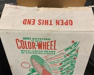 Christmas tree color wheel ( works!) in original box SOLD