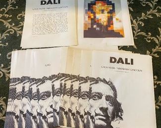 Salvador Dali - "Gala Nude/ Abraham Lincoln" Numbered Offset Lithograph 1/CCC Published by Investment Art Publishing 1980 21" x 16" (21 Prints Available)