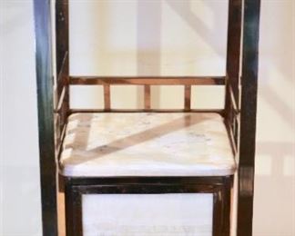 Brass and Onyx Cabinet Stand