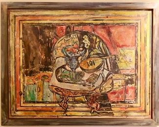 RARE Philip Kelvin Laverne Bronze Still Life Wall Plaque