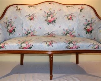 Floral Upholstered Petite Loveseat, CLEAN