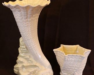 Two Irish Belleek Pieces
