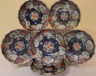 Six Antique Japanese Plates
