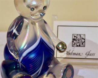 Abelman Glass Teddy Bear