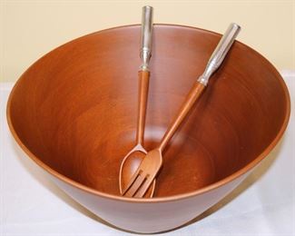 Salad Set with Sterling Silver Handles