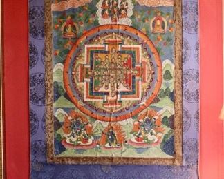 19th C. Hand Painted Thanka